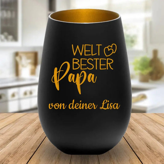 Windlicht - Weltbester Papa - Customizer - drink4friends